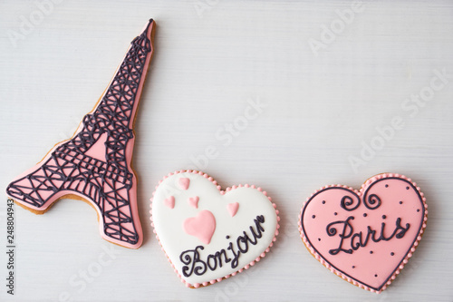 Photography Gingerbread on the subject of France on white table