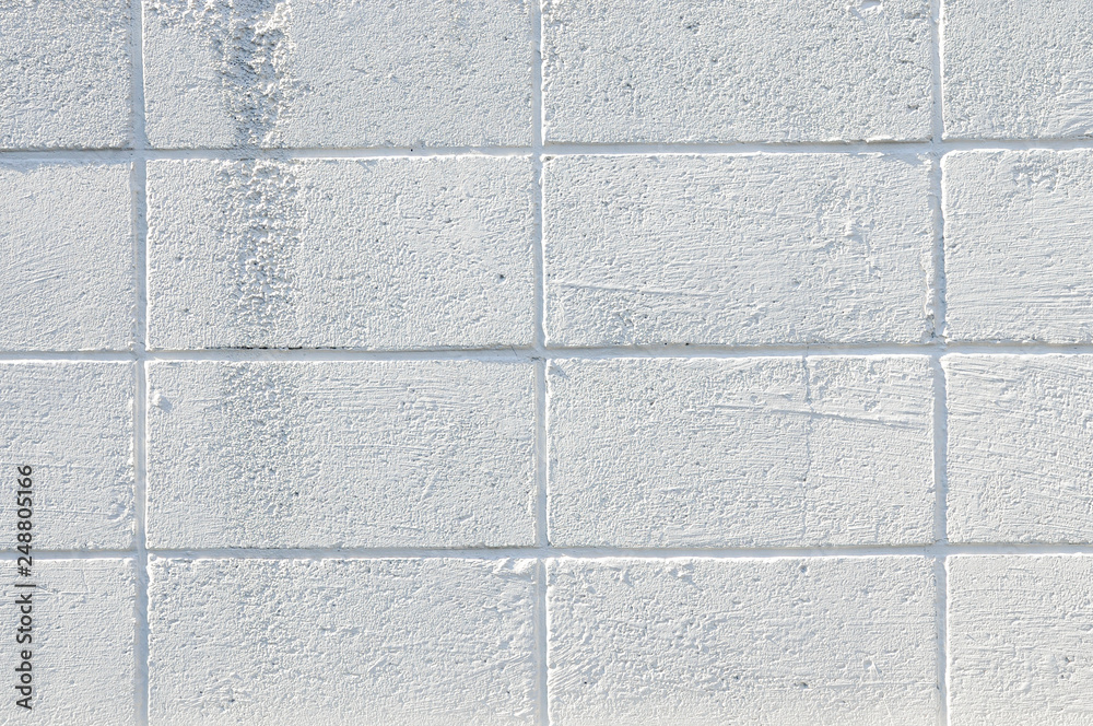 Naklejka premium 白いブロック塀