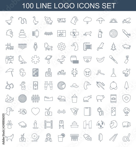 100 logo icons