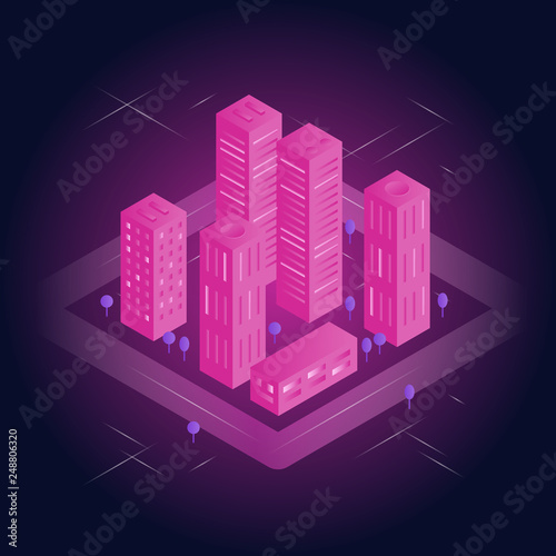 Smart city concept. Vector illustration.
