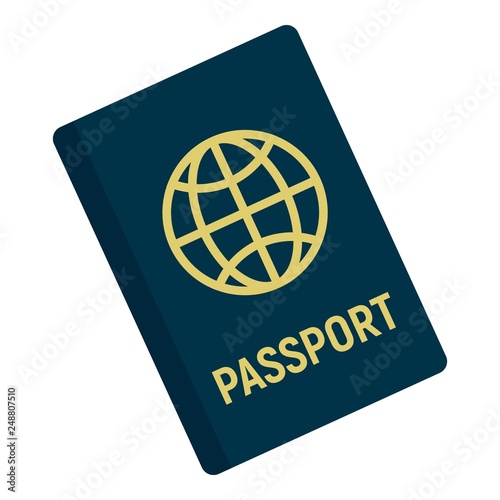 International passport icon. Flat illustration of international passport vector icon for web design