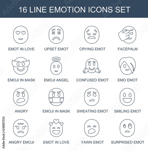 16 emotion icons