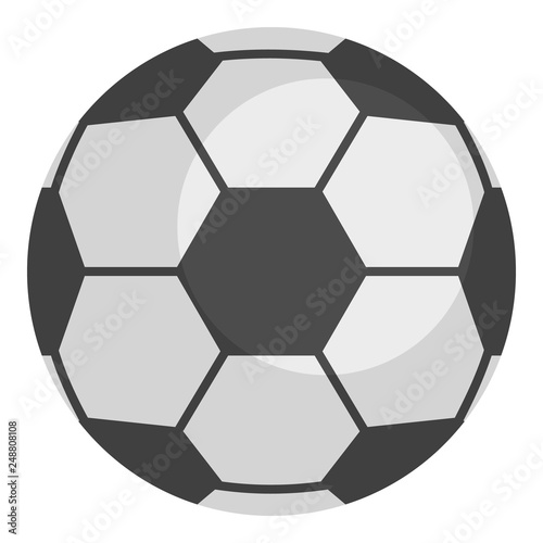 Soccer ball icon. Flat illustration of soccer ball vector icon for web design