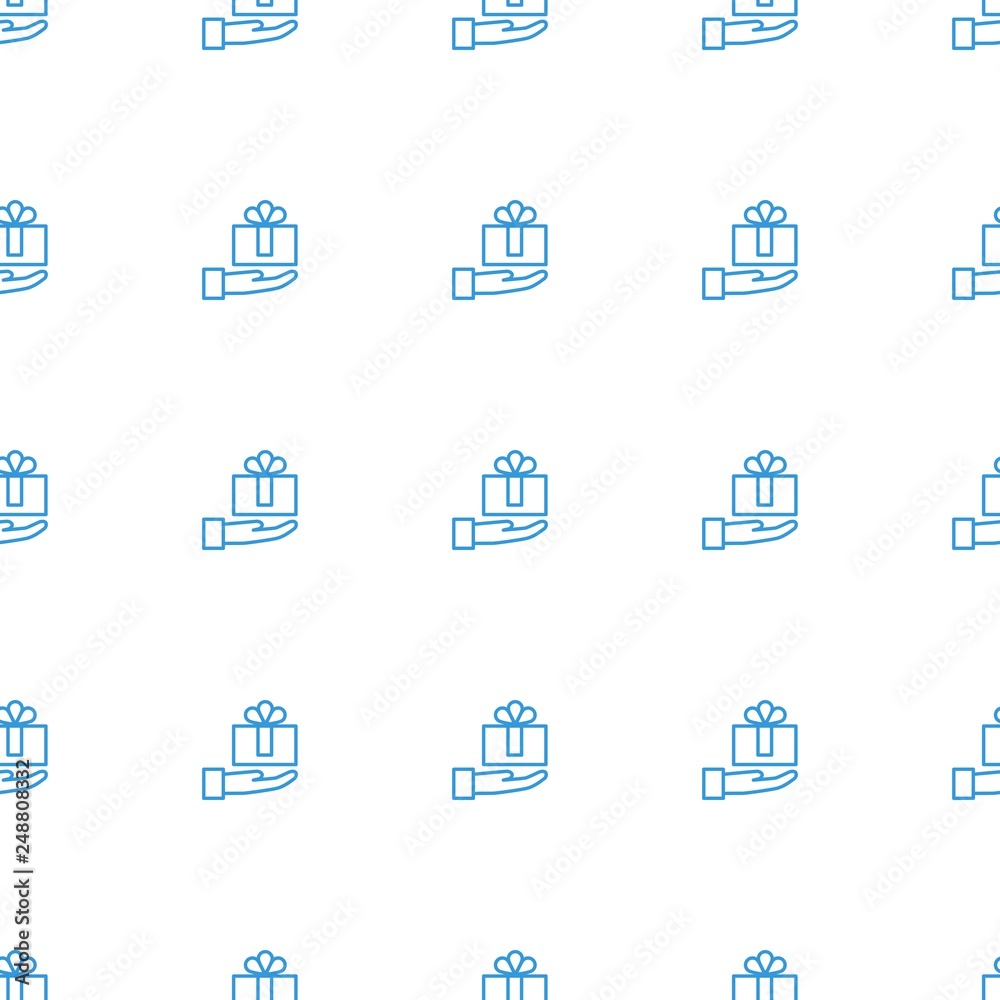 gift on hand icon pattern seamless white background gift on hand icon pattern seamless white background
