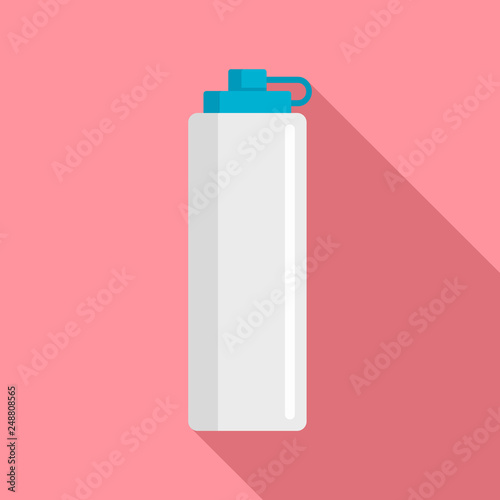 Water bike bottle icon. Flat illustration of water bike bottle vector icon for web design