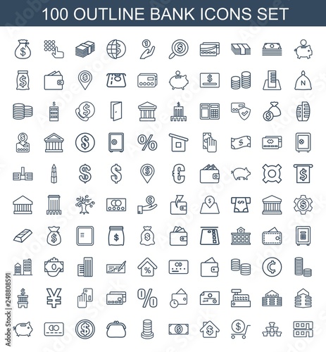 100 bank icons
