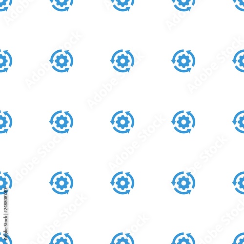 gear rotate icon pattern seamless white background