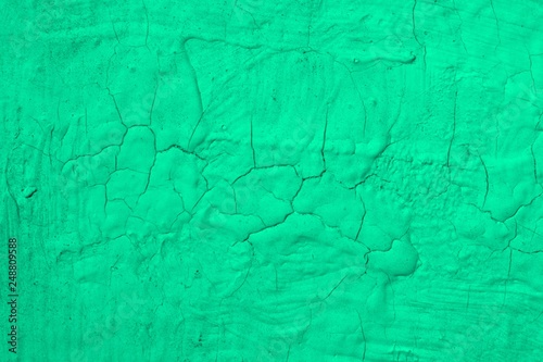 teal, sea-green grunge weathered broken stucco texture - cute abstract photo background