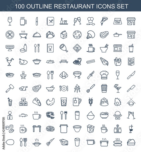 100 restaurant icons