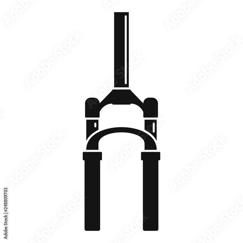 Bicycle fork icon. Simple illustration of bicycle fork vector icon for web design isolated on white background