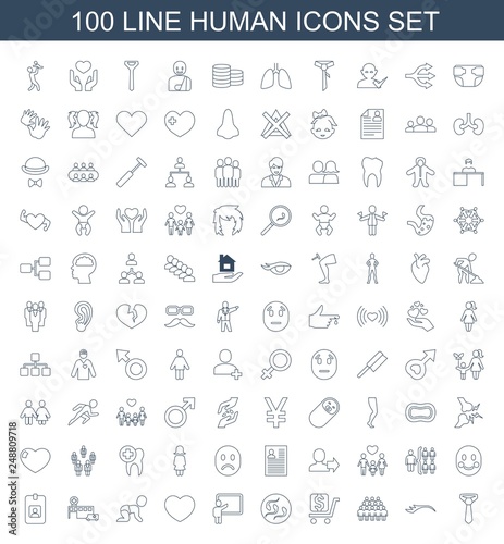 100 human icons