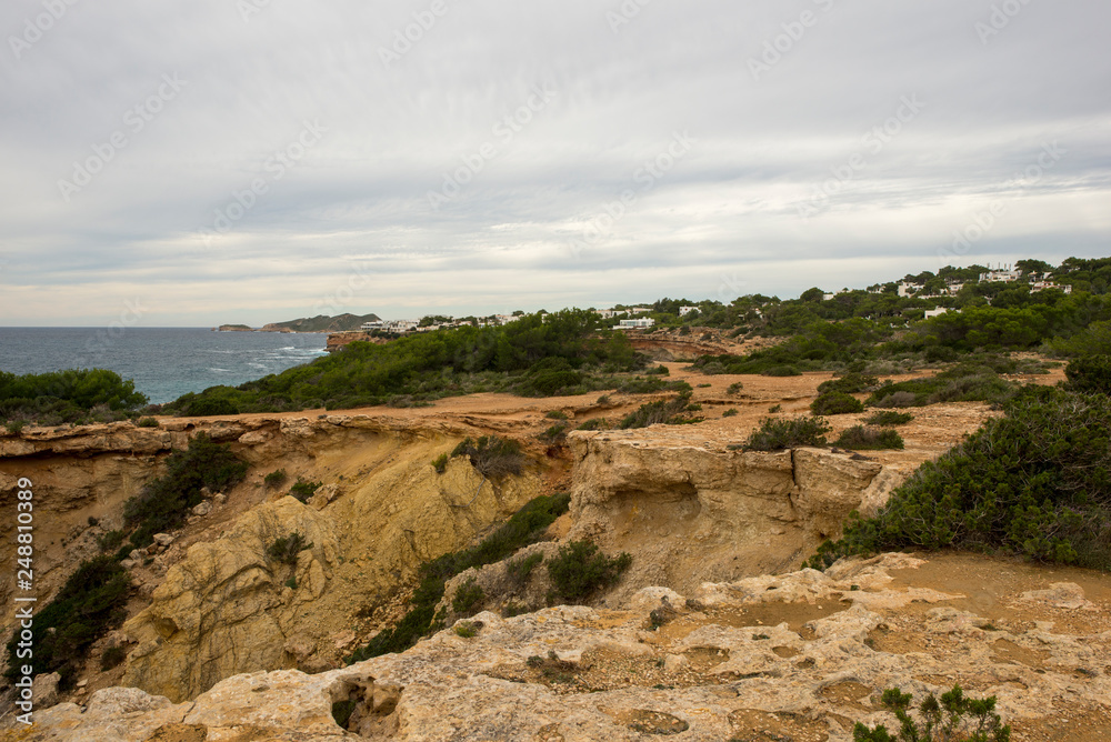Fototapeta premium The coast in Llentia on the island of Ibiza
