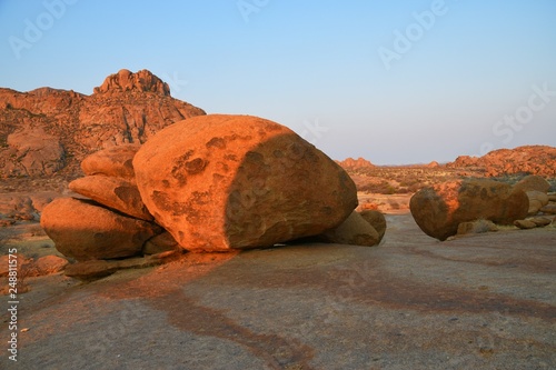 Felsfomation auf der Farm Ameib (Bull`s Party) im Erongogebirge auf der Farm Ameib in Namibia photo