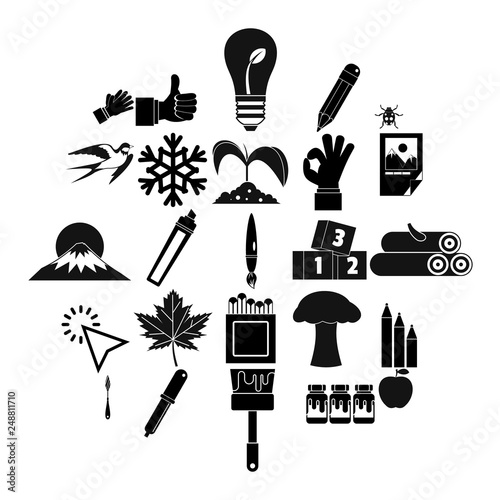 Ecological solution icons set. Simple set of 25 ecological solution vector icons for web isolated on white background