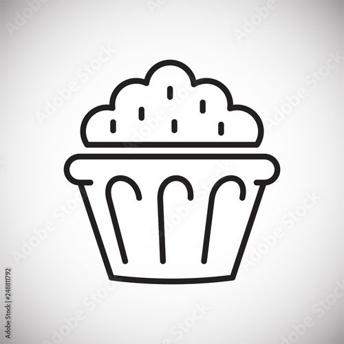 Cake outline icon on white background for graphic and web design  Modern simple vector sign. Internet concept. Trendy symbol for website design web button or mobile app