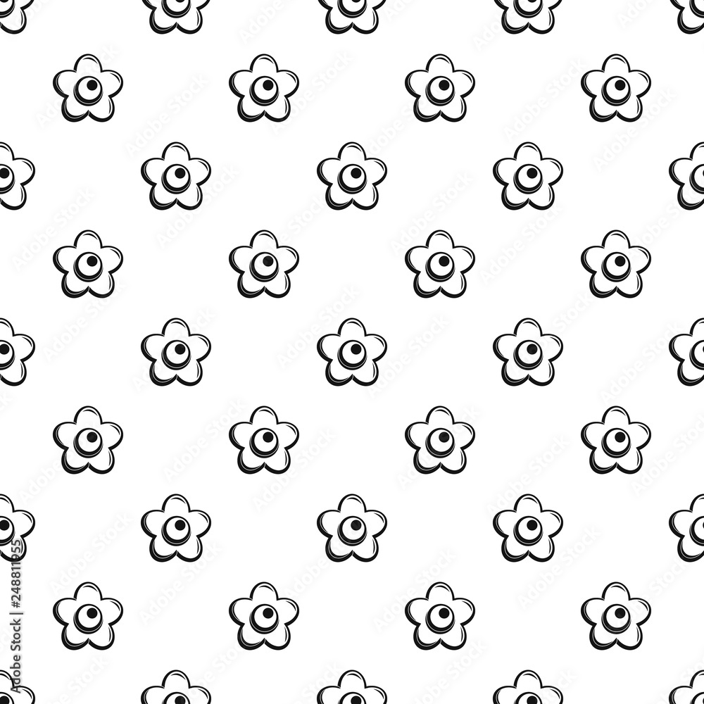 Choco flower pattern seamless vector repeat geometric for any web design