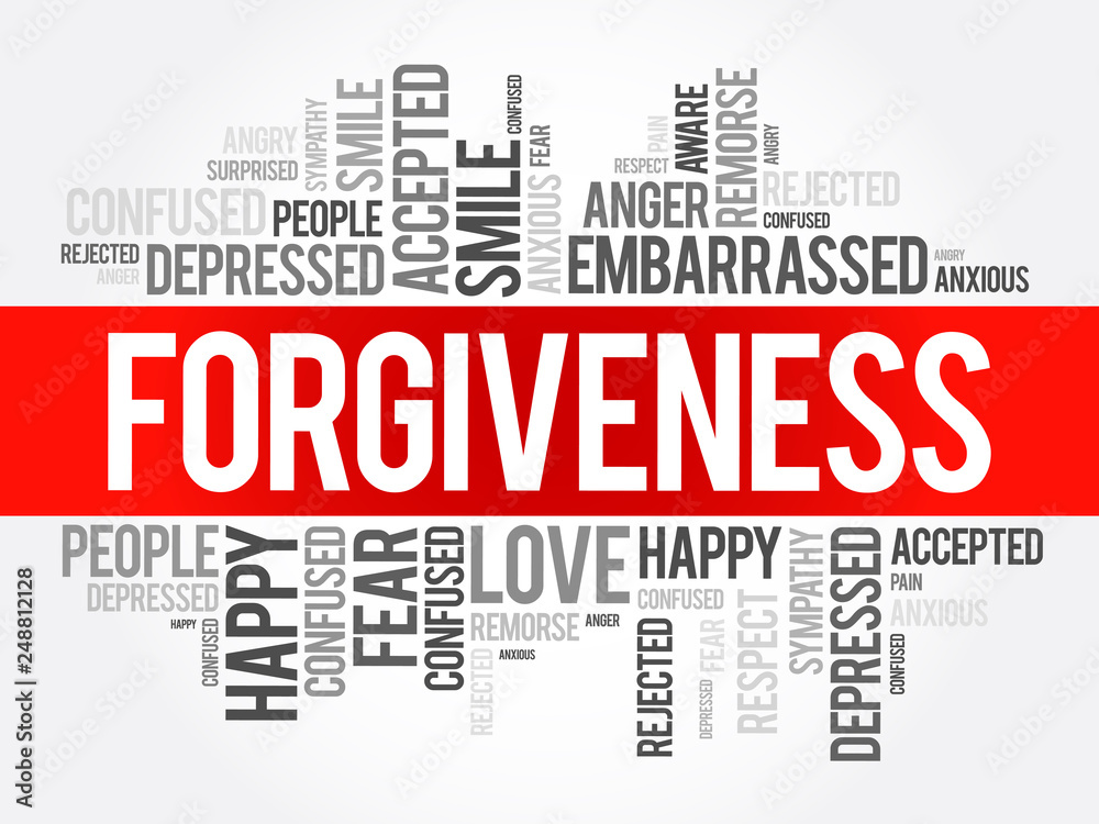 Fototapeta premium Forgiveness word cloud collage, social concept background