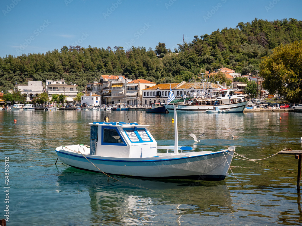 Fishing vessel in Limenas Port, Thassos, Greece Fishing vessel in Limenas Port, Thassos, Greece
