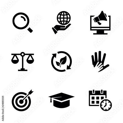 CORPORATE SOCIAL RESPONSIBILITY ICON SET