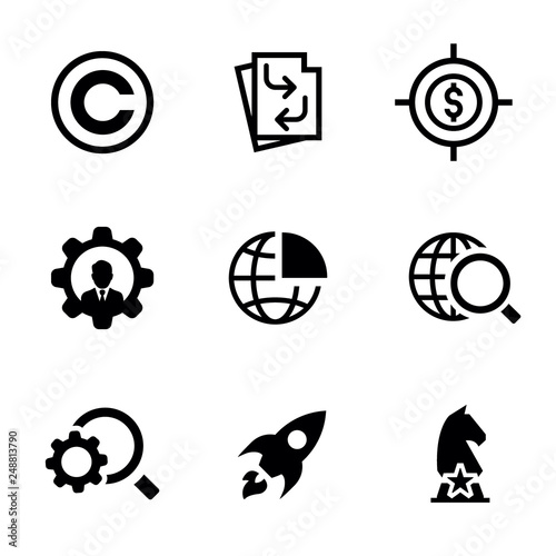 START UP AND DEVELOPMENT ICON SET