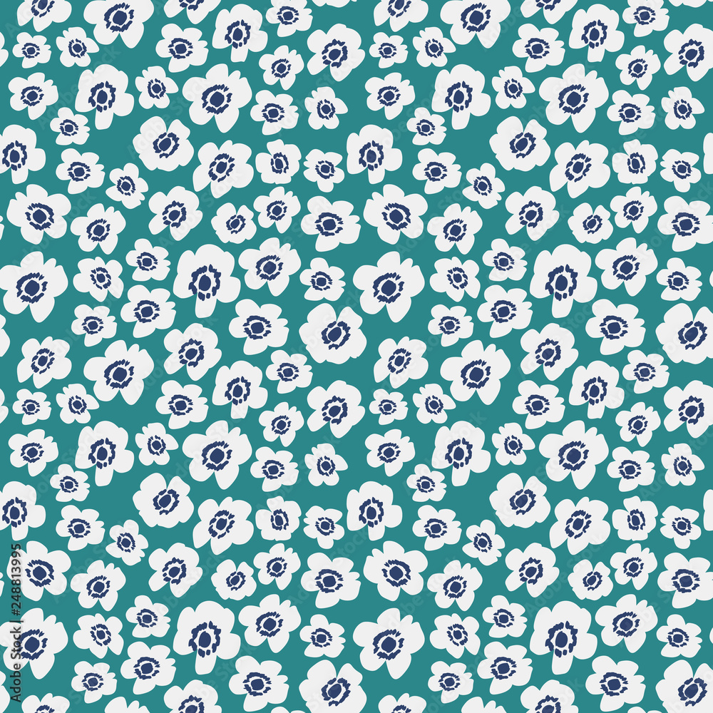 Flower Pattern. Endless Background. Seamless Flower Pattern. Endless Background. Seamless