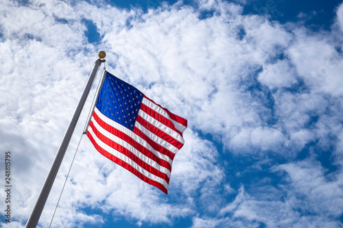 Waving american flag photo