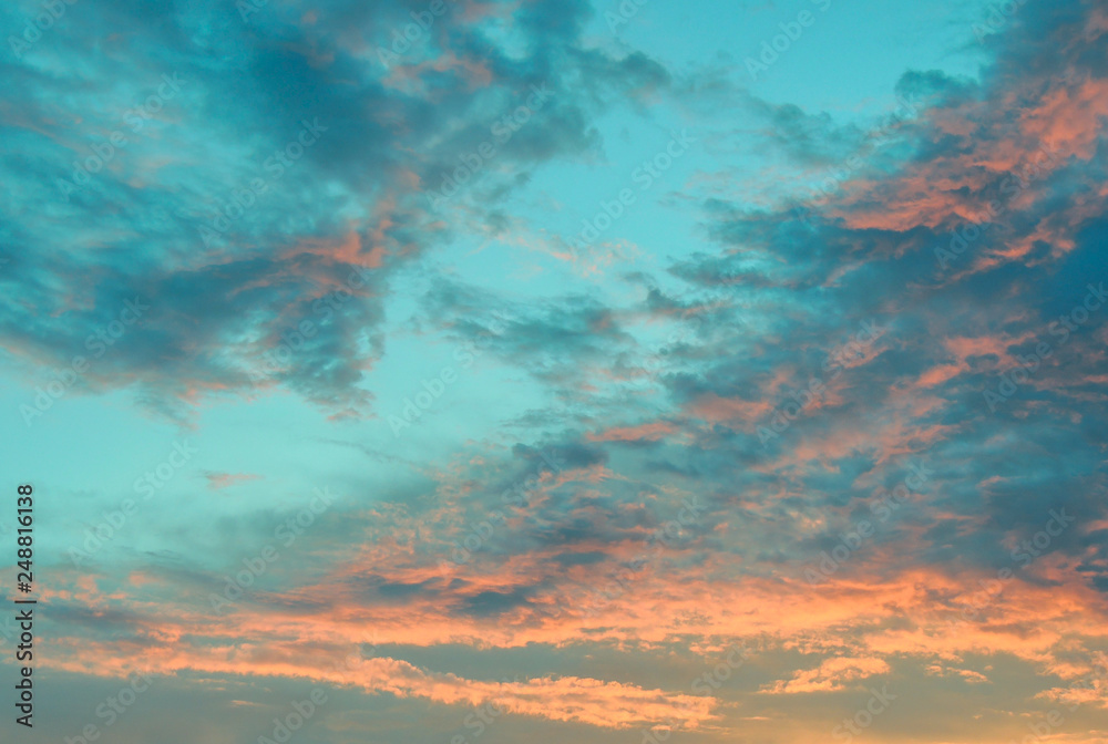 dramatic sky with clouds