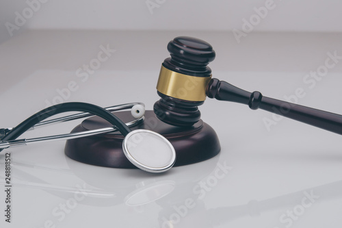 A concept related to a medical lawsuit in the legal system photo