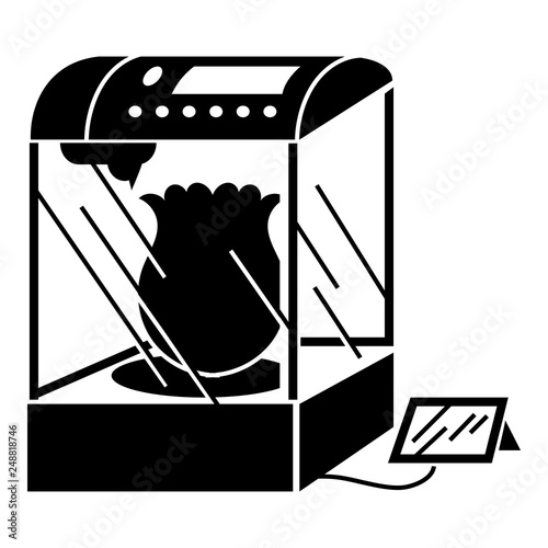 3d printer prints icon. Simple illustration of 3d printer prints vector icon for web design isolated on white background