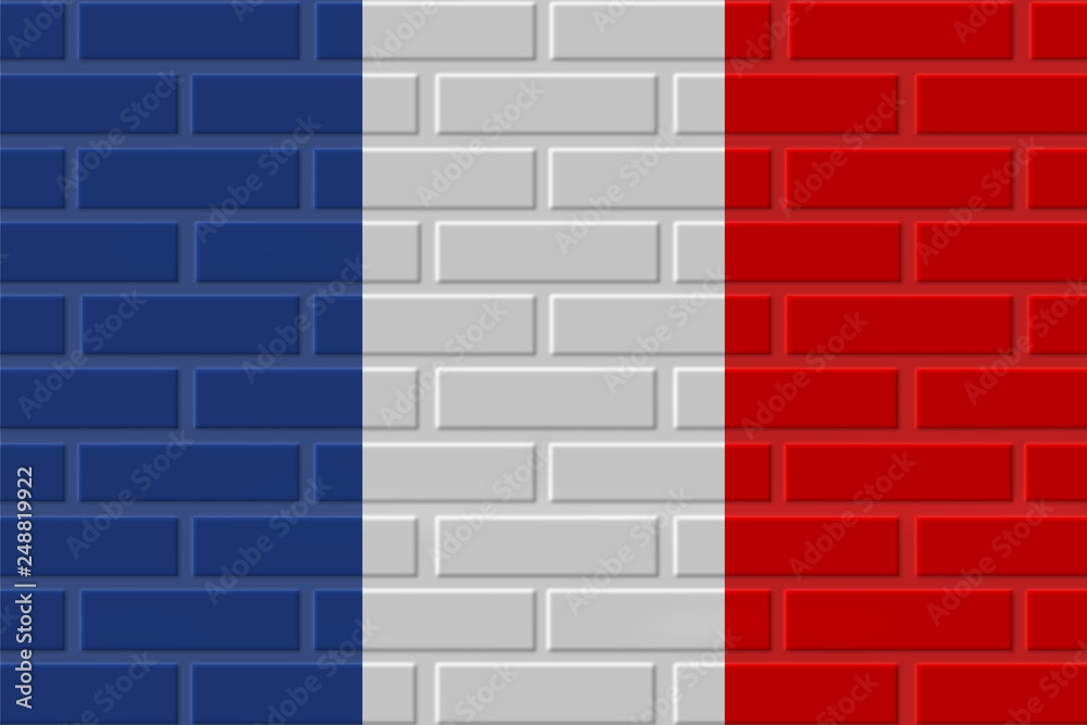 France brick flag illustration France brick flag illustration