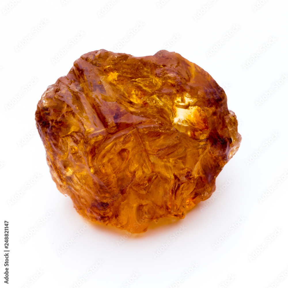 Brown caramelized sugar on white background. Brown caramelized sugar on white background.