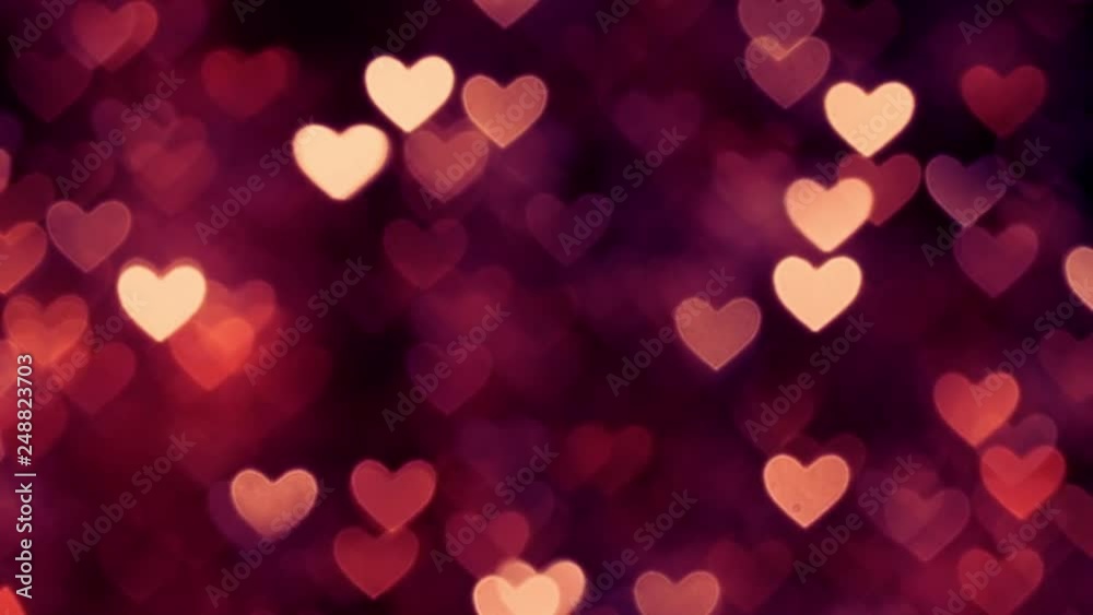 Abstract heart bokeh background red color Abstract heart bokeh background red color