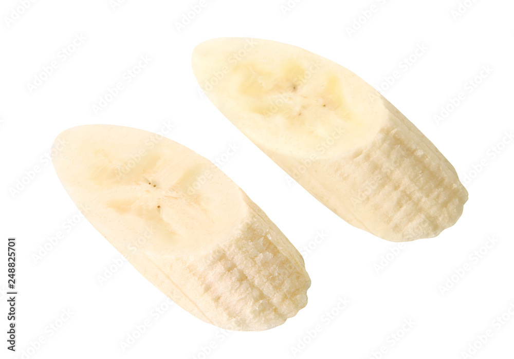 Schräg geschnittene Bananen
