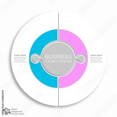 Business Chart Design, 2 division, Vector Graphics