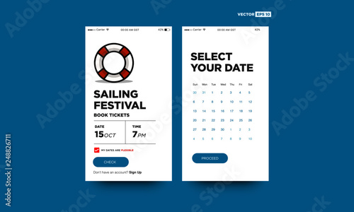 Lifebuoy Illustration UX and UI For Phone Screen