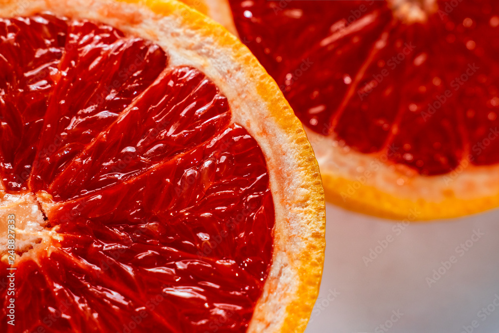 macro of red grapefruit macro of red grapefruit