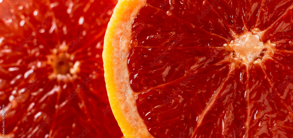 macro of red grapefruit macro of red grapefruit