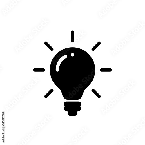 Idea bulb light vector icon...