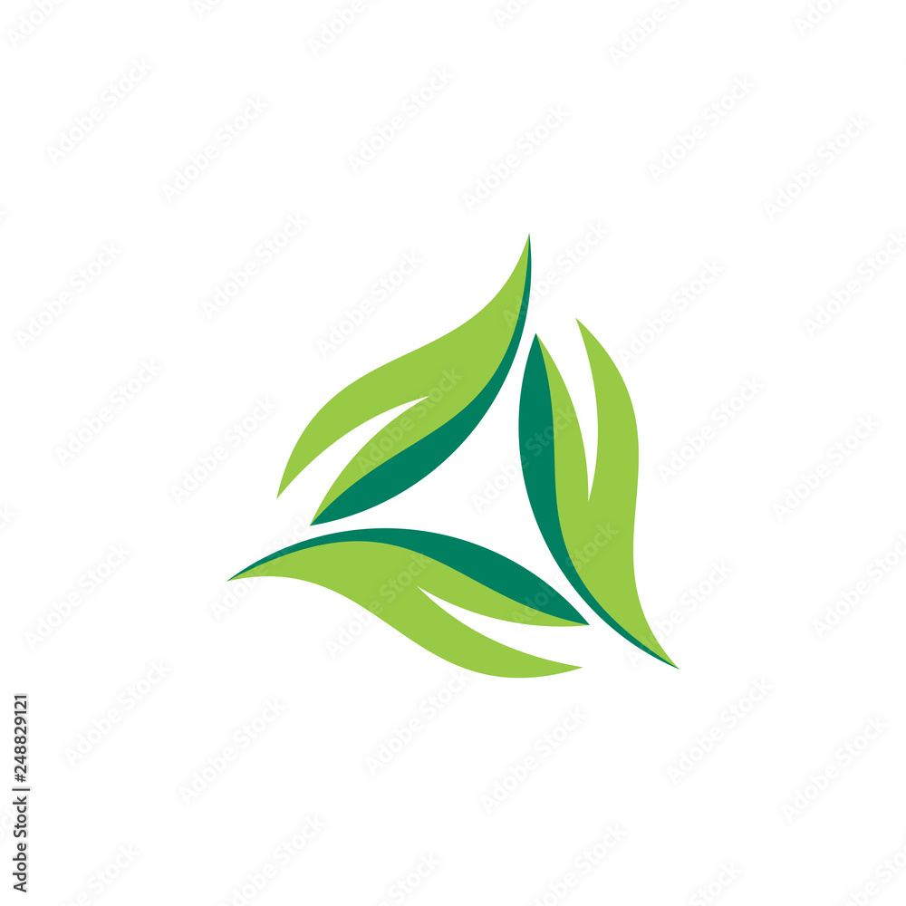 Green ecology vector logo