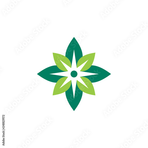 Green ecology vector logo