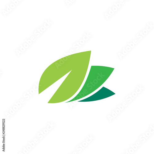 Green ecology vector logo