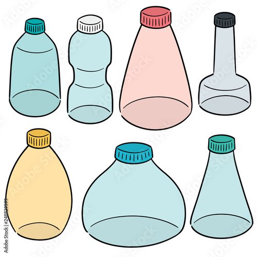 vector set of bottle