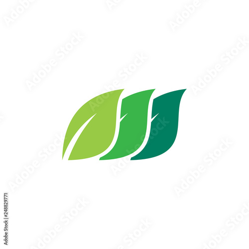 Green ecology vector logo