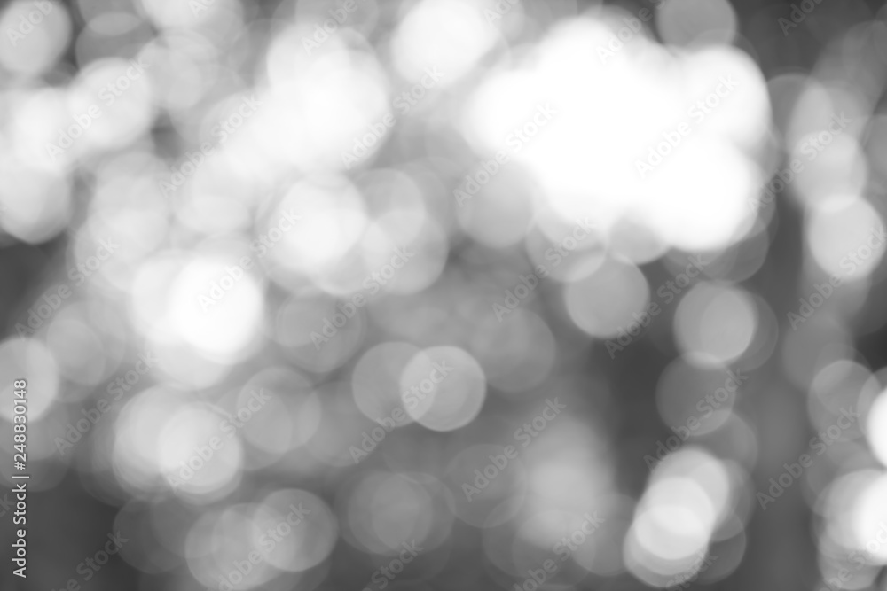 Black and white bokeh background