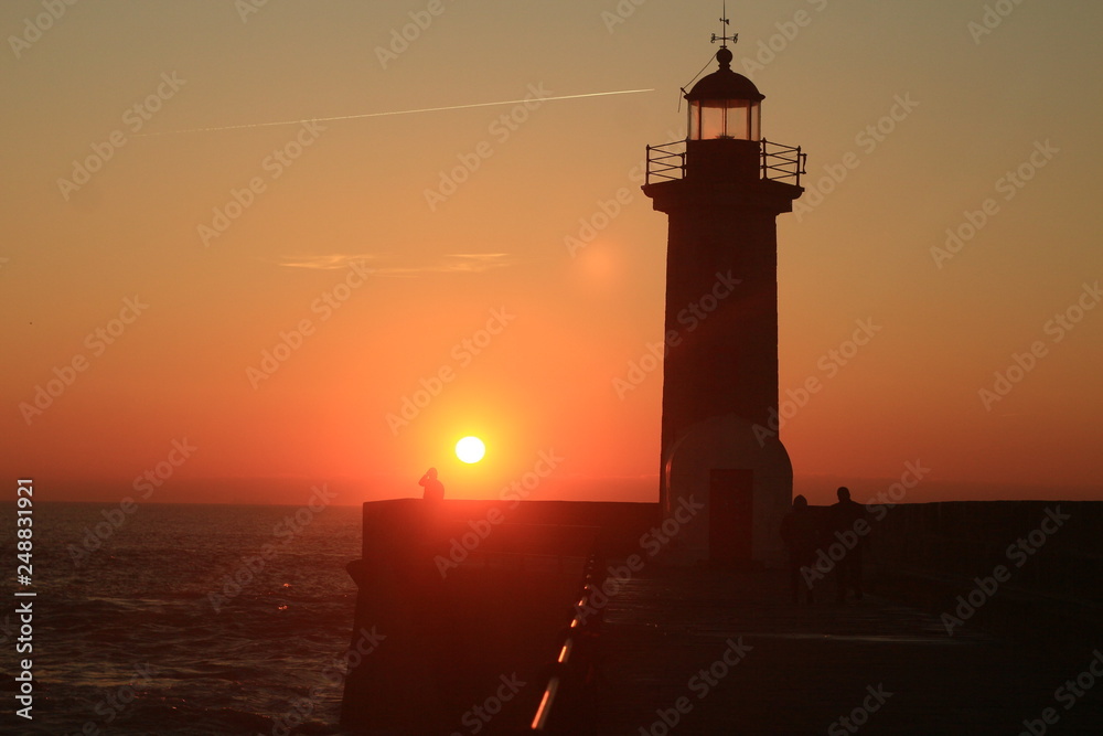  lighthouse at sunrise
