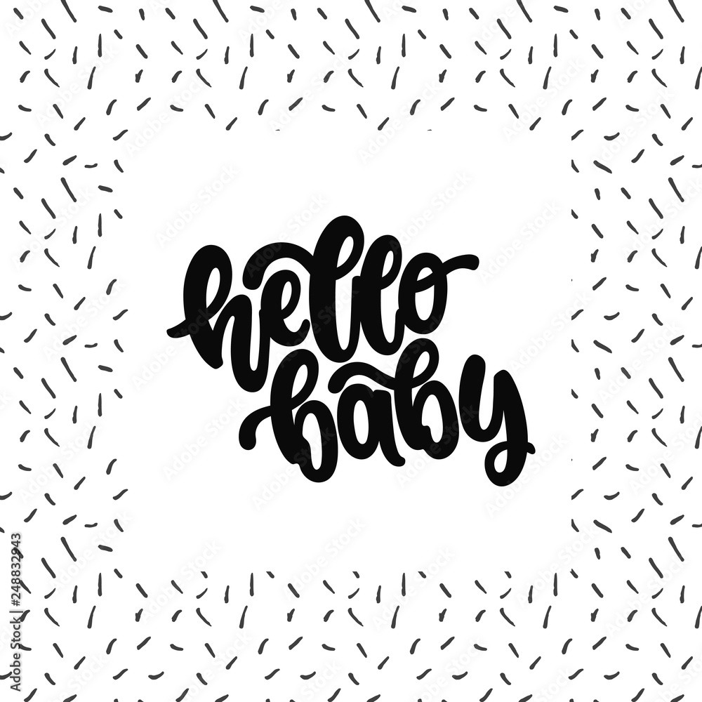 Fototapeta premium hello baby poster kids room