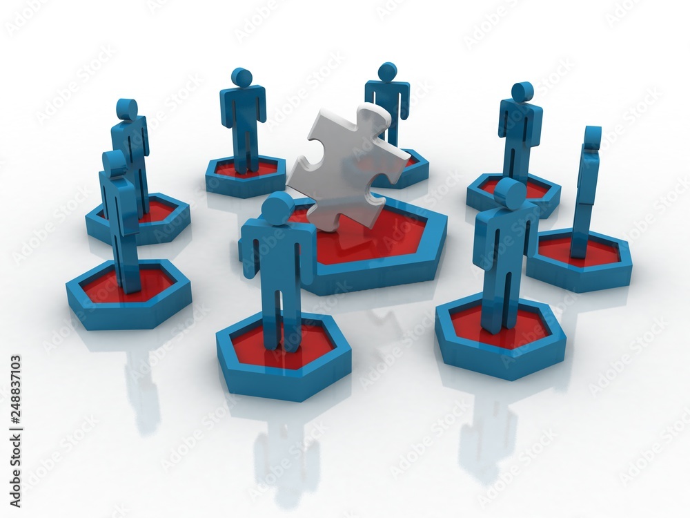 3d illustration Business Network 3d illustration Business Network