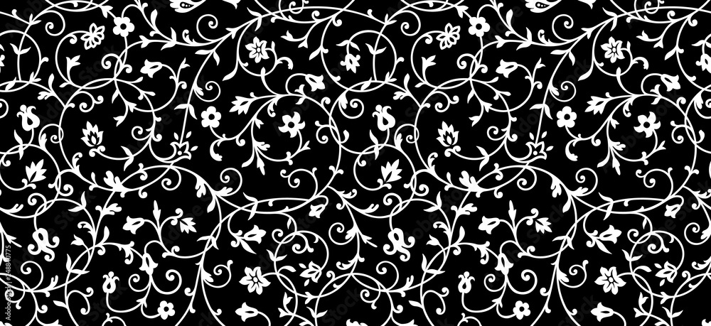 Vintage floral pattern. Rich ornament, old style pattern for wallpapers, textile, Scrapbooking etc.