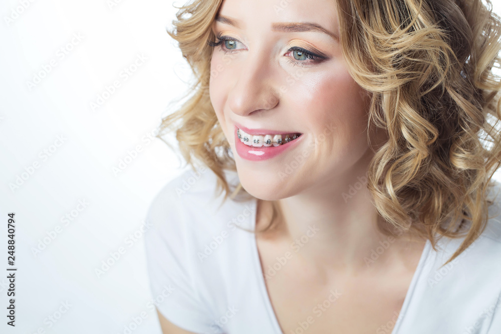 Woman with braces Woman with braces
