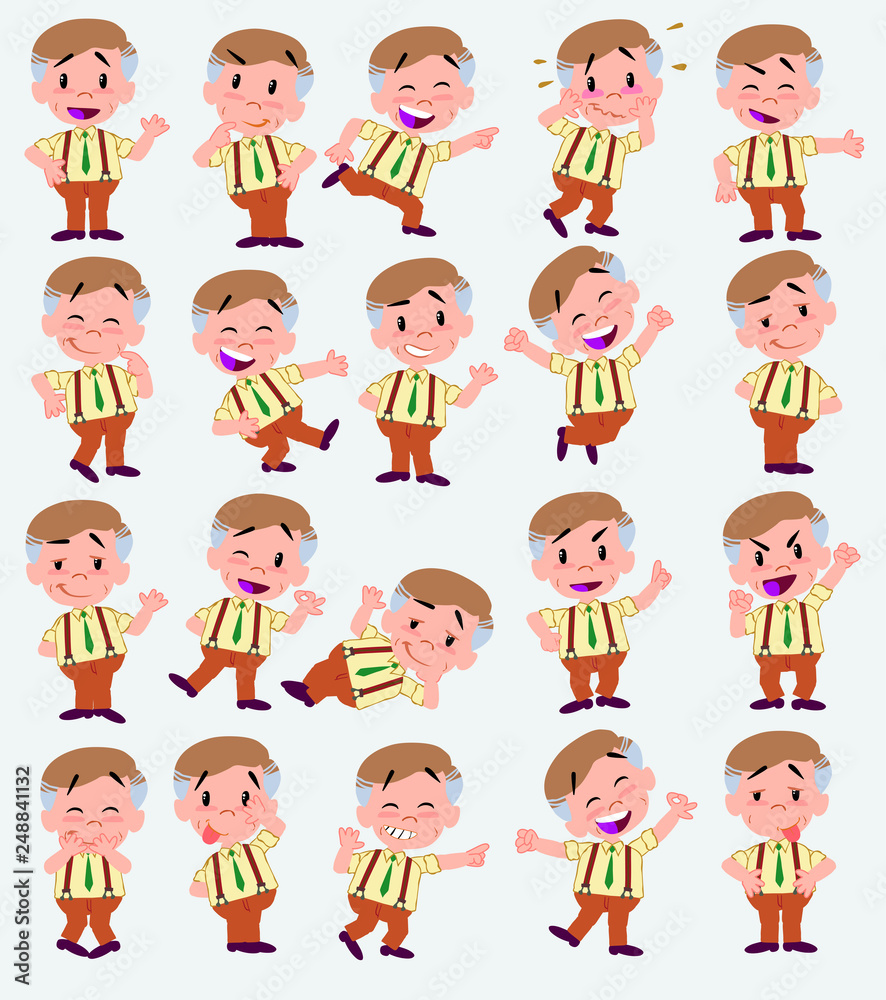 Cartoon character businessman in casual style. Set with different postures, attitudes and poses, always in positive attitude, doing different activities in vector vector illustrations. Cartoon character businessman in casual style. Set with different postures, attitudes and poses, always in positive attitude, doing different activities in vector vector illustrations.